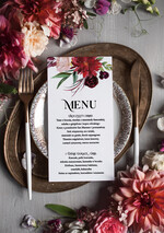 Menu glamour ślubne menu karta potraw weselnych, złote i eleganckie na klasyczne wesele0