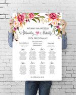 Plany stołów plan stołu plakat  tablica informacyjna dla gości weselnych0