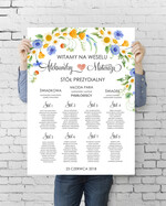 Plany stołów plan stołu plakat  planer ślubny plan usadzenia gości na weselu0