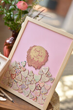 Księgi wpisów gości Rama oryginalna księga gości i album do instaxa w jednym, plasterki brzozy1