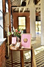 Księgi wpisów gości Rama oryginalna księga gości i album do instaxa w jednym, plasterki brzozy0