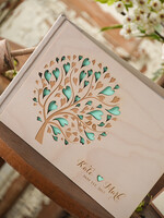 Księgi wpisów gości Drewniane  księga gości weselnych personalizowna, drewniana grawerowana wasze imiona2