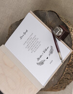 Księgi wpisów gości Drewniane  ślubny album na zdjęcia wklejane i ksiega gosci, okładka z drewna grawerowane imiona i data3