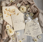 Zestawy Próbkowe próbki zaproszeń serwis próbkowy - zaproszenia na ślub z perełkami 5