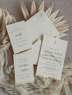 Zestawy Próbkowe próbki zaproszeń Próbka zaproszenia ślubne z tłoczeniem, Serwis Próbkowy minimalistyczne zaproszenie na ślub złocone, suchy przetłok złocone zaproszenie na ślub cywilny perły10