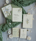 Zestawy Próbkowe próbki zaproszeń Próbka proste Boho Zaproszenia Ślubne kwiatowe wzory1