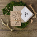 Zaproszenia ślubne Rustykalne i Natura zaproszenia na ślub w stylu rustykalnym z korowym sercem2