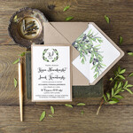 Zaproszenia ślubne Rustykalne i Natura Rustykalne zaproszenia ślubne Oliwki Minimalistyczne Zaproszenia na Ślub Gałązka Oliwna Zaproszenie na ślub Rustykalny, zaproszenia na ślub w stylu tooskanii1