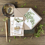 Zaproszenia ślubne Rustykalne i Natura Rustykalne zaproszenia ślubne Oliwki Minimalistyczne Zaproszenia na Ślub Gałązka Oliwna Zaproszenie na ślub Rustykalny, zaproszenia na ślub w stylu tooskanii4