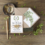 Zaproszenia ślubne Rustykalne i Natura Rustykalne zaproszenia ślubne Oliwki Minimalistyczne Zaproszenia na Ślub Gałązka Oliwna Zaproszenie na ślub Rustykalny, zaproszenia na ślub w stylu tooskanii0