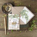 Zaproszenia ślubne Rustykalne i Natura Rustykalne zaproszenia ślubne Oliwki Minimalistyczne Zaproszenia na Ślub Gałązka Oliwna  Zaproszenie na ślub toskania3