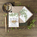 Zaproszenia ślubne Rustykalne i Natura Rustykalne zaproszenia ślubne Oliwki Minimalistyczne Zaproszenia na Ślub Gałązka Oliwna  Zaproszenie na ślub toskania0