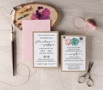 Zaproszenia ślubne Rustykalne i Natura unikatowe zaproszenia ślubne w stylu rustykalnym z pięknym kwiatowym wzorem i korowym sercem3