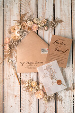 Zaproszenia ślubne Rustykalne i Natura rustykalne zaproszenia ślubne z naturalną gipsówką ekologiczny papier zaproszenia na ślub gipsówka i koperta z kalki4