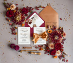 Zaproszenia ślubne Rustykalne i Natura Boho Jesienne Zaproszenia Ślubne Bordo Kwiaty  Zaproszenia na Rustykalny Ślub Boho Kwiaty  Zaproszenie na Ślub 1