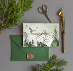 Zaproszenia ślubne Rustykalne i Natura Rustykalne Zaproszenia Ślubne Las Składane Zielone Zaproszenia na Rustykalny Ślub w lesie Ekologiczne Zaproszenie na Ślub w zgodzie z naturą 1