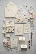 Zaproszenia ślubne Rustykalne i Natura minimalistyczne Zaproszenia ślubne rustykalne Boho kwiaty Zaproszenia na Ślub  0