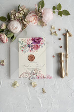 Zaproszenia ślubne Rustykalne i Natura zaproszenia na ślub w pastelowych kolorach z pięknym motywem kwiatowym rustykalne zaproszenia ślubne 3