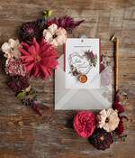 Zaproszenia ślubne Rustykalne i Natura bordowo zaproszenia ślubne leśne zaproszenie na ślub cywilny i nie tylko kalkowa koperta1