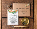 Zaproszenia ślubne Rustykalne i Natura wyjątkowe zaproszenia ślubne rustykalne z motywem roślinnym1