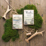 Zaproszenia ślubne Rustykalne i Natura oryginalne zaproszenia w stylu eko z korowym serduszkiem3