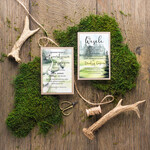 Zaproszenia ślubne Rustykalne i Natura rustykalne zaproszenia z korowym sercem w stylu leśnym3