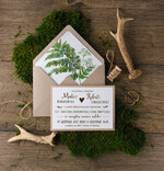 Zaproszenia ślubne Rustykalne i Natura zaproszenia ślubne ręcznie robione z motywem roślinnym0