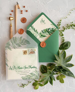 Zaproszenia ślubne Rustykalne i Natura rustykalne zaproszenia ślubne z motywem roślinnym i geometrycznym wzorem2