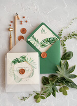 Zaproszenia ślubne Rustykalne i Natura rustykalne zaproszenia ślubne z motywem roślinnym i geometrycznym wzorem5