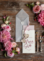 Zaproszenia ślubne Rustykalne i Natura orginalne zaproszenia ślubne rustykalne ekologiczne na letnie wesele korowe serce0