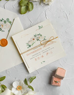 Zaproszenia ślubne Rustykalne i Natura Rustykalne Zaproszenia Ślubne Boho Róże  Zaproszenia na Rustykalny Ślub Boho Kwiaty  Zaproszenie na Ślub 3