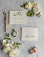 Zaproszenia ślubne Rustykalne i Natura Rustykalne Zaproszenia Ślubne Boho Róże  Zaproszenia na Rustykalny Ślub Boho Kwiaty  Zaproszenie na Ślub 6