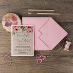 Zaproszenia ślubne Rustykalne i Natura nietypowe zaproszenia ślubne z pięknym motywem kwiatowym3