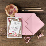 Zaproszenia ślubne Rustykalne i Natura nietypowe zaproszenia ślubne z pięknym motywem kwiatowym4