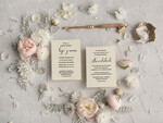 Zaproszenia ślubne Rustykalne i Natura Rustykalne Zaproszenia slubne Jasne eleganckie zaproszenia na slub boho kwiaty5