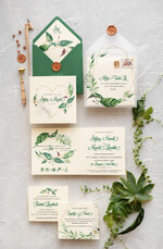 Zaproszenia ślubne Rustykalne i Natura zielone zaproszenia ślubne rustykalne zaproszenia na ślub geometryczne 1
