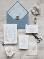 Zaproszenia ślubne Rustykalne i Natura rustykalne zaproszenia ślubne, zaproszenia ślubne z wydzieranymi brzegami, zaproszenia na ślub z jedwabną wstążką, zaproszenia ślubne zamknięte w kalce 2