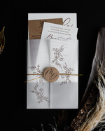 Zaproszenia ślubne Rustykalne i Natura kartki ślubne ręcznie robione rustykalne zaproszenia ślubne na kalce 1