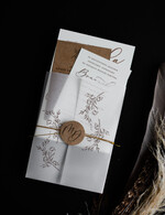 Zaproszenia ślubne Rustykalne i Natura kartki ślubne ręcznie robione rustykalne zaproszenia ślubne na kalce 4