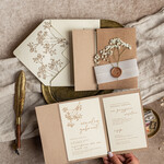 Zaproszenia ślubne Rustykalne i Natura zaproszenia ślubne ręcznie robione w stylu rustykalnym gałązki gipsówki, naturalna suszona gipsówka zaproszenie na ślub2