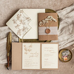 Zaproszenia ślubne Rustykalne i Natura zaproszenia ślubne ręcznie robione w stylu rustykalnym gałązki gipsówki, naturalna suszona gipsówka zaproszenie na ślub0