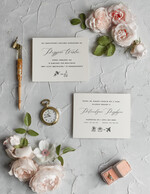 Zaproszenia ślubne Rustykalne i Natura Rustykalne Zaproszenia Ślubne Boho Róże  Zaproszenia na Rustykalny Ślub Boho Kwiaty  Zaproszenie na Ślub 5