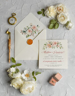 Zaproszenia ślubne Rustykalne i Natura Rustykalne Zaproszenia Ślubne Boho Róże  Zaproszenia na Rustykalny Ślub Boho Kwiaty  Zaproszenie na Ślub 2