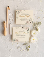 Zaproszenia ślubne Rustykalne i Natura rustykalne zaproszenia ślubne z motywem kwiatowym i geometrycznym wzorem2