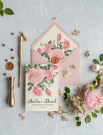 Zaproszenia ślubne Rustykalne i Natura najpiękniejsze pastelowe  zaproszenia ślubne w stylu rustykalnym z piękną akwarelową grafiką 5