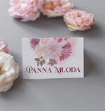 Winietki rustykalne ślubne wizytówki winietki na stół weselny, rustykalne winietki z kwiatami, rozsadzenie gości na weselu 0