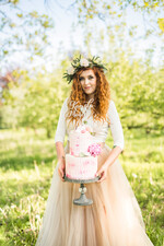 Figurki na tort / cake topper statuetki drewniane ozdoby na tort weselny   2