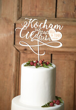 Figurki na tort / cake topper statuetki drewniane ozdoby na tort ślubny   1