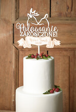 Figurki na tort / cake topper statuetki drewniane statuetki na tort weselny   1