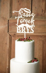 Figurki na tort / cake topper statuetki drewniane statuetki na tort weselny   1